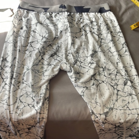 TSLA mens XL compression, white marble, never worn w tags XL, full length - Picture 2 of 8
